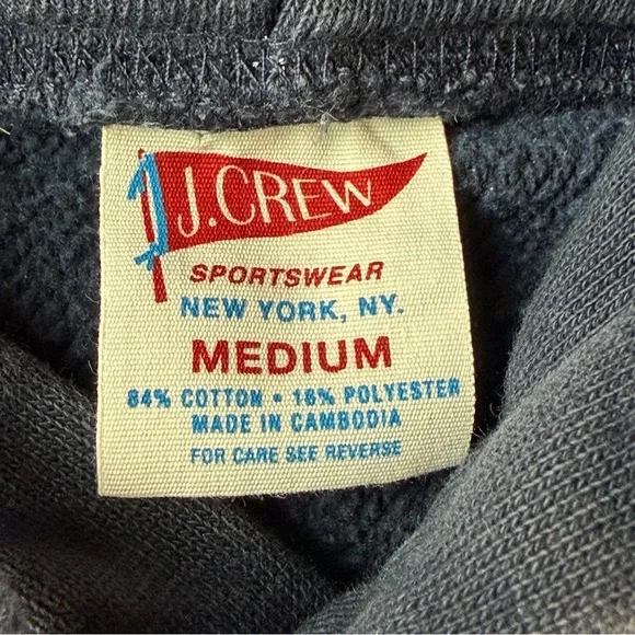 J. Crew Sportswear Heritage Navy Pullover Hoodie - Picture 2 of 9